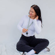 Pistachio Grid Lanyard