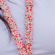 Red & Pink Floral Lanyard