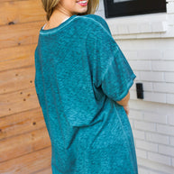 Emerald Cotton Blend COWGIRL Graphic Long Tee