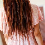 Blush Paisley Floral Yoke Tie Neck Top