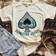 Turquoise Junkie Spade Graphic Tee