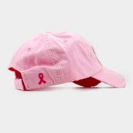 This Is My Fight Hat Message Pink Ribbon Accented Vintage Baseball Cap