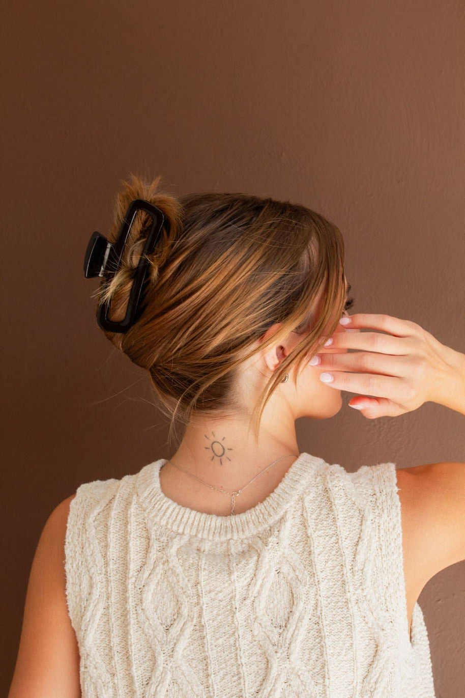 Shiny Black XL Claw Clip