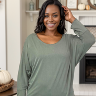 Dusty Olive Long Sleeve Dolman