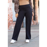 Ready to Ship | The Brooke - Black Wide Leg Full-Length with Pockets - Luxe Leggings by Julia Rose®
