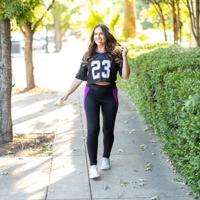 PreOrder | The Presley - Purple Panel Full Length Leggings ROUND 2