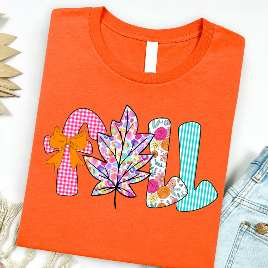 Colorful Fall Leaf Graphic Tee