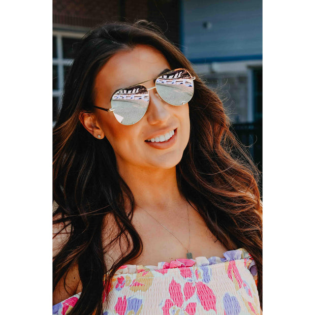 Ready to Ship | The Alex Pink/Gold - High Quality Unisex Aviator Sunglasses*