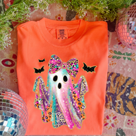 Neon Leopard Ghost Graphic Tee