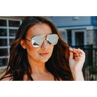Ready to Ship | The Alex Black/Silver - High Quality Unisex Aviator Sunglasses
