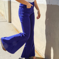 All You Need Sapphire High Waist Flare Leg Denim Jeans