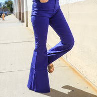 All You Need Sapphire High Waist Flare Leg Denim Jeans
