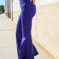 All You Need Sapphire High Waist Flare Leg Denim Jeans