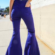 All You Need Sapphire High Waist Flare Leg Denim Jeans