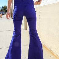 All You Need Sapphire High Waist Flare Leg Denim Jeans
