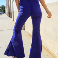 All You Need Sapphire High Waist Flare Leg Denim Jeans