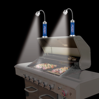 Torch Blue Magnetic Grill Silver LED Flashlight - 6/Display
