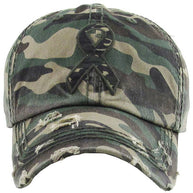 Camo Ribbon Washed Vintage Baseball Cap