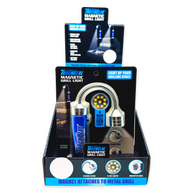 Torch Blue Magnetic Grill Silver LED Flashlight - 6/Display