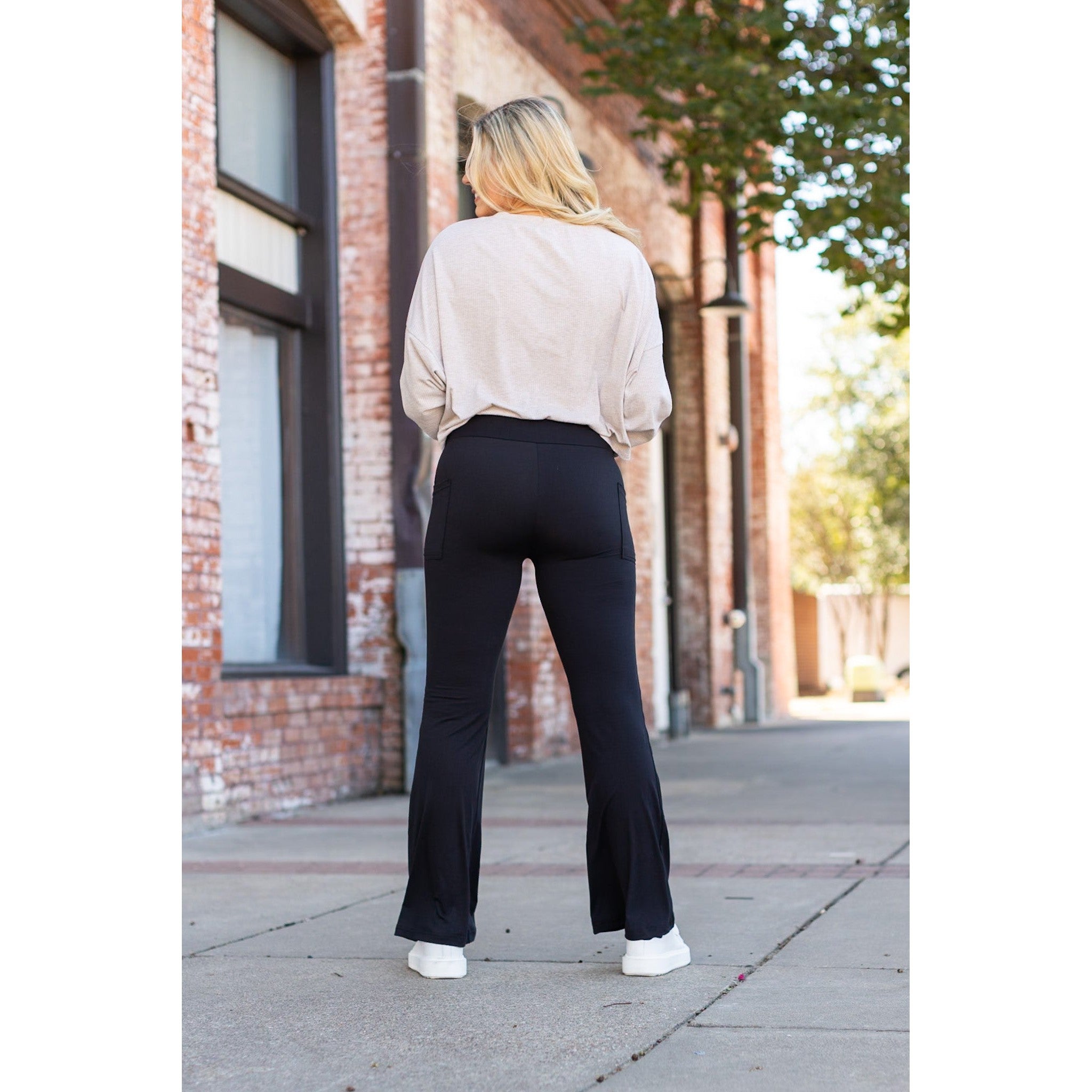 Ready to Ship | The Vanessa 27 - Black Bootcut Leggings