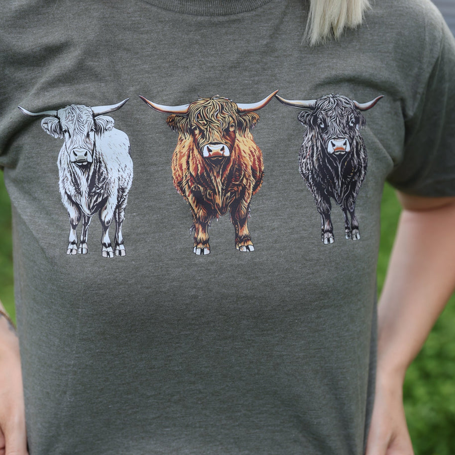 Tres Longhorns Graphic Tee