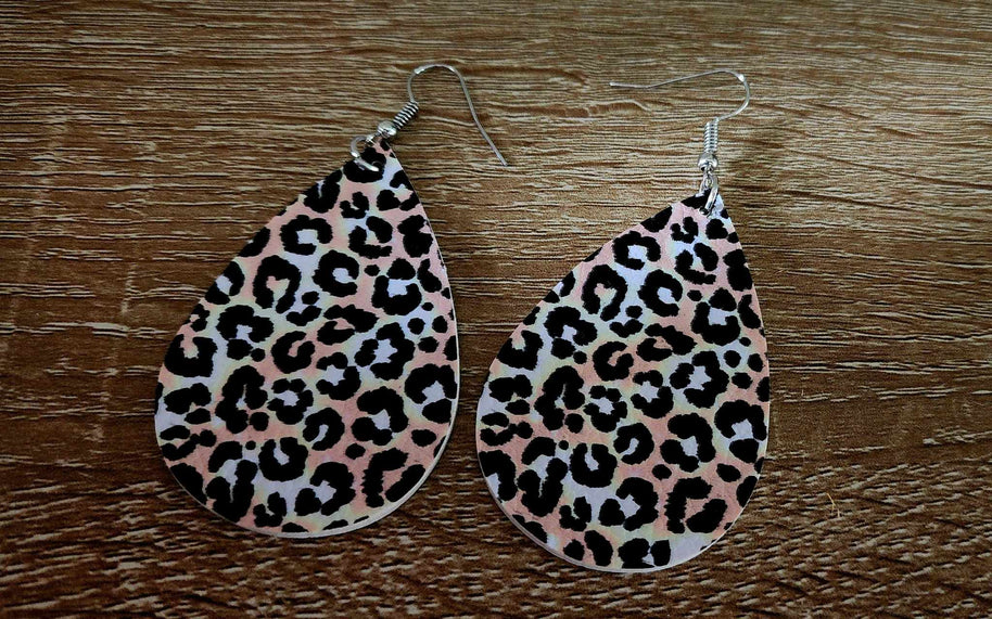 RTS: Leopard Teardrop Earrings-