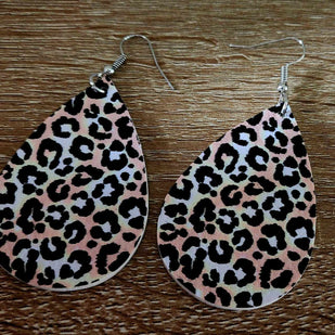 RTS: Leopard Teardrop Earrings-