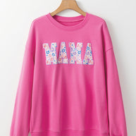 RTS: Floral Embroidered Mama Crew