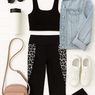 PreOrder | The Sabrina - Snow Leopard Panel Leggings