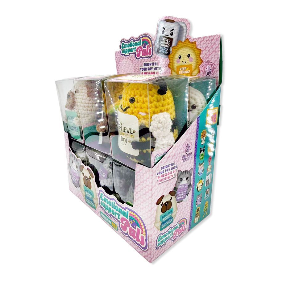 Emotional Support Crochet Plush Pals TOP SELLER - 12/Display