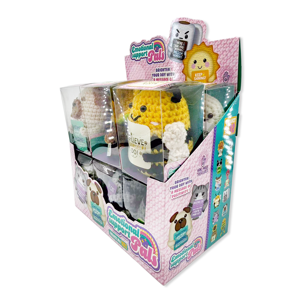 Emotional Support Crochet Plush Pals TOP SELLER - 12/Display