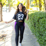 PreOrder | The Presley - Purple Panel Full Length Leggings ROUND 2