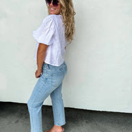 PREORDER: Alexie Straight Leg Cropped Jeans