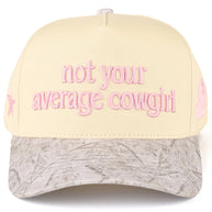 C.C NOT YOUR AVERAGE COWGIRL Lettering Two Tone Trucker Cap