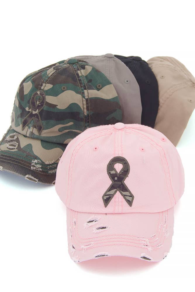Camo Ribbon Washed Vintage Baseball Cap
