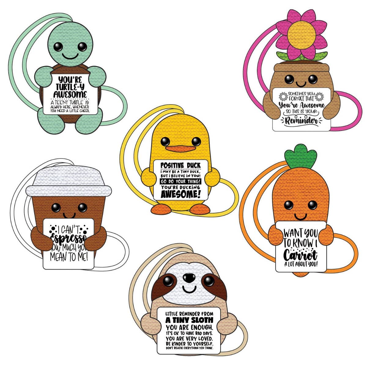 Crochet Pals Emotional Support Air Freshener - 12/Display