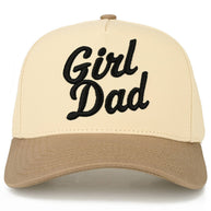 C.C GIRL DAD Letter Embroidered on Two Tone Trucker Hat
