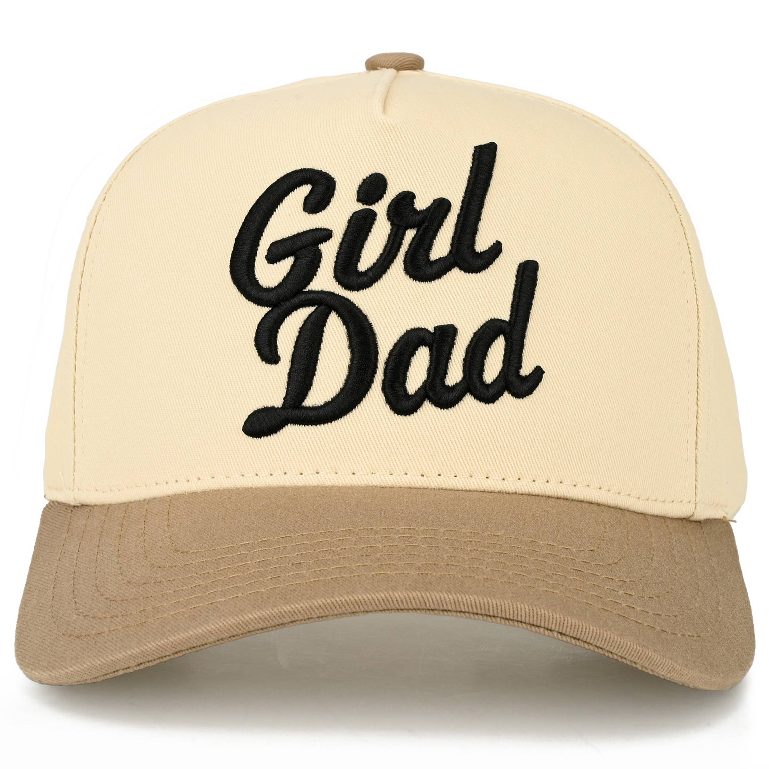 C.C GIRL DAD Letter Embroidered on Two Tone Trucker Hat