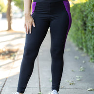 PreOrder | The Presley - Purple Panel Full Length Leggings ROUND 2