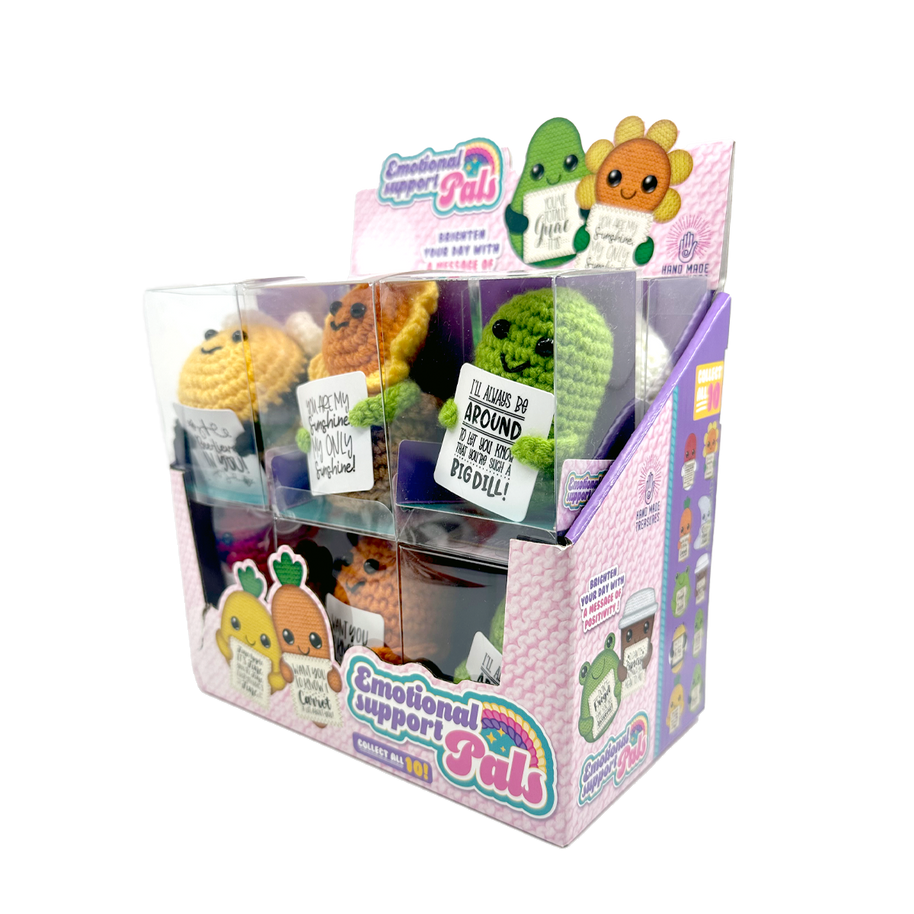 Emotional Support Crochet Plush Pals Boxed - 12/Display