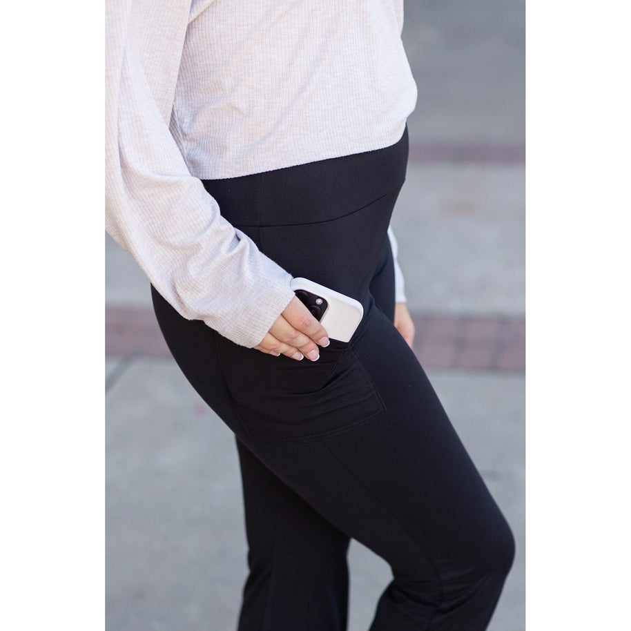 Ready to Ship | The Vanessa 27 - Black Bootcut Leggings