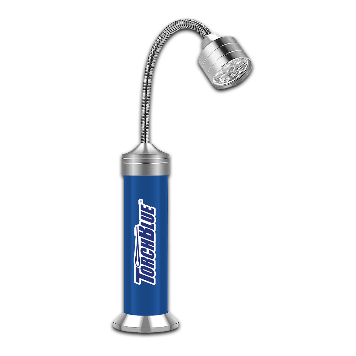 Torch Blue Magnetic Grill Silver LED Flashlight - 6/Display