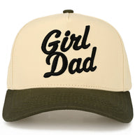 C.C GIRL DAD Letter Embroidered on Two Tone Trucker Hat