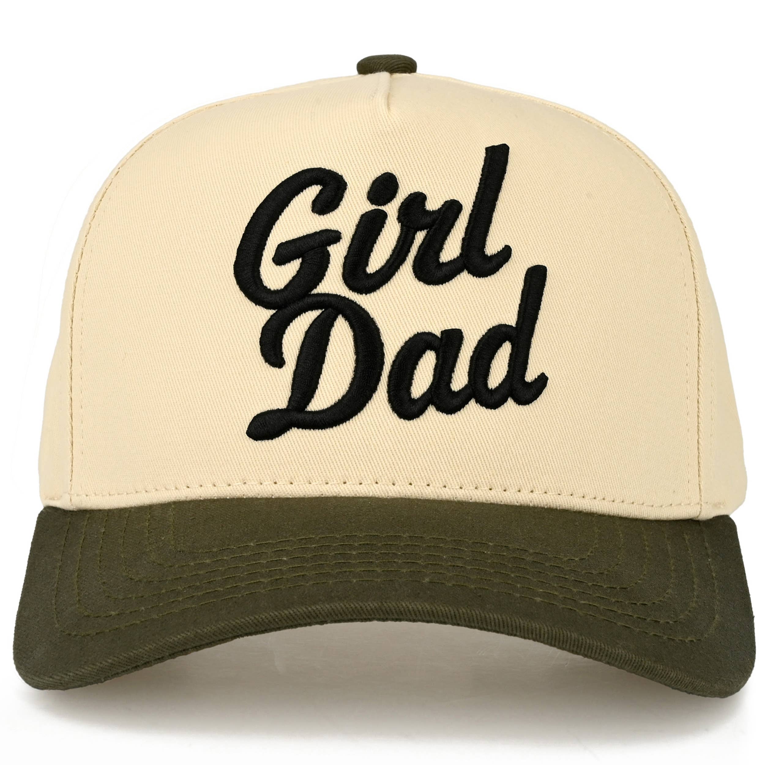 C.C GIRL DAD Letter Embroidered on Two Tone Trucker Hat