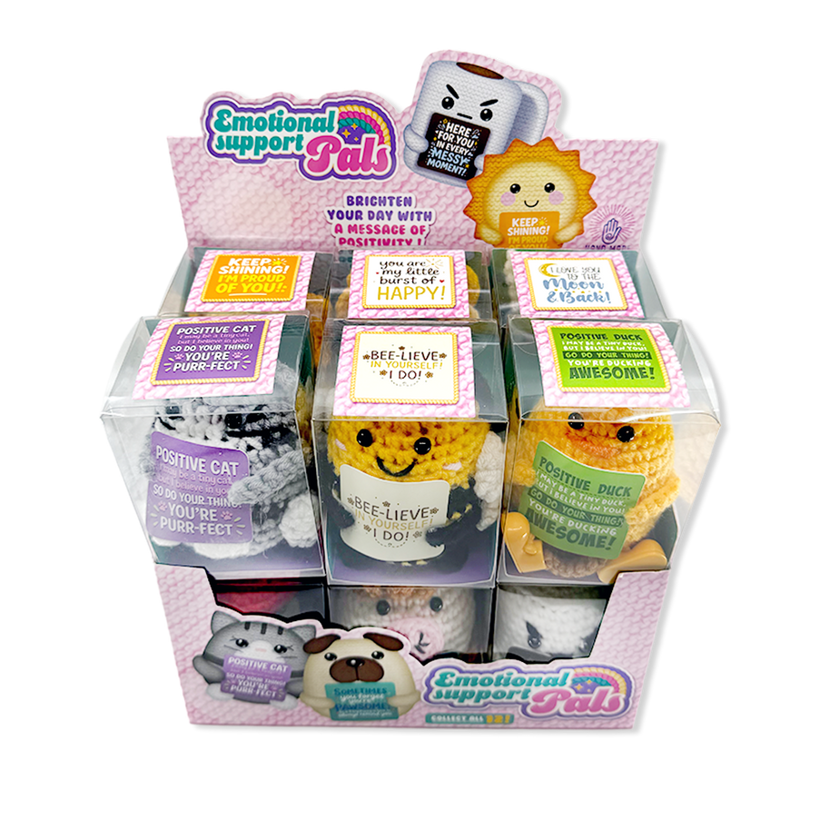 Emotional Support Crochet Plush Pals TOP SELLER - 12/Display