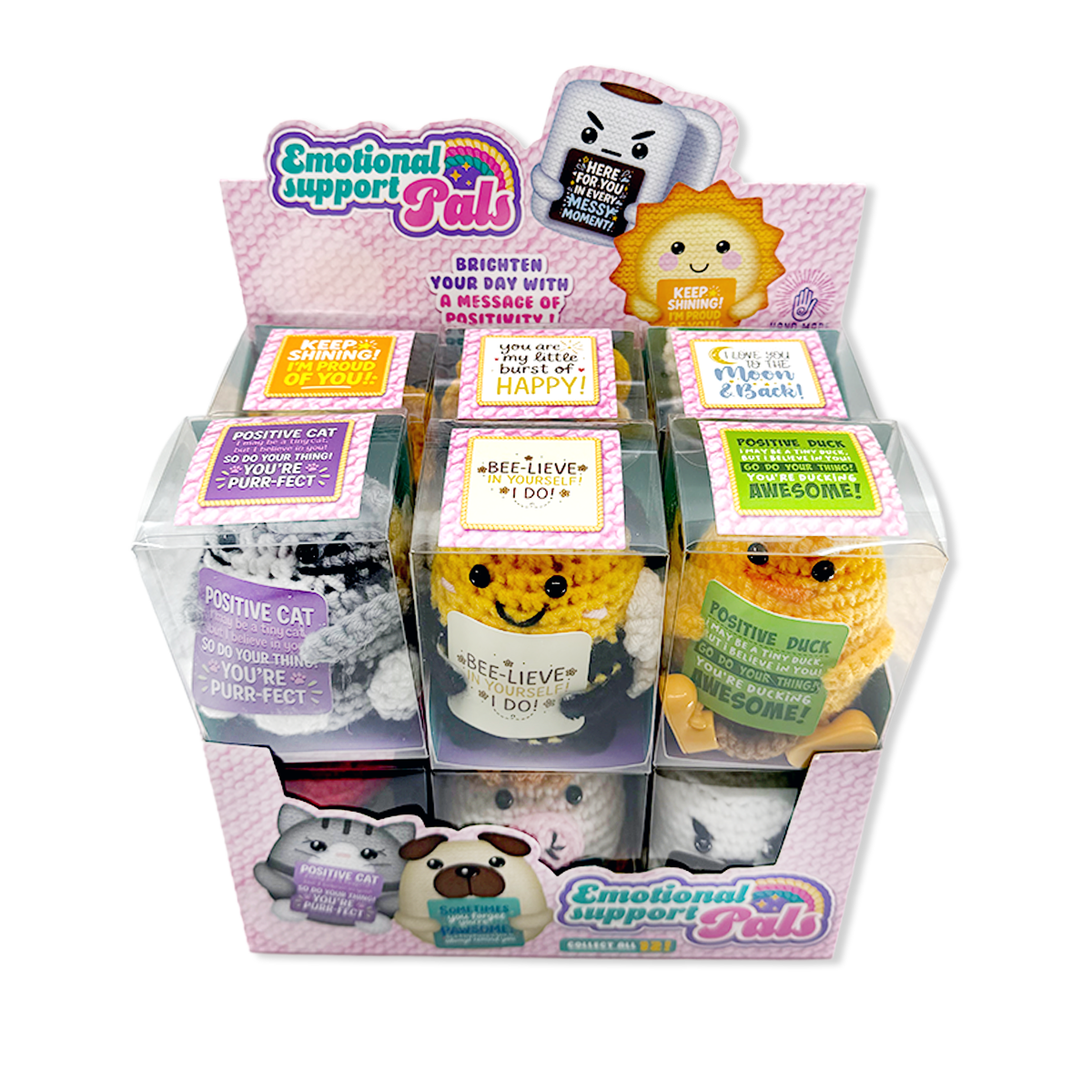 Emotional Support Crochet Plush Pals TOP SELLER - 12/Display
