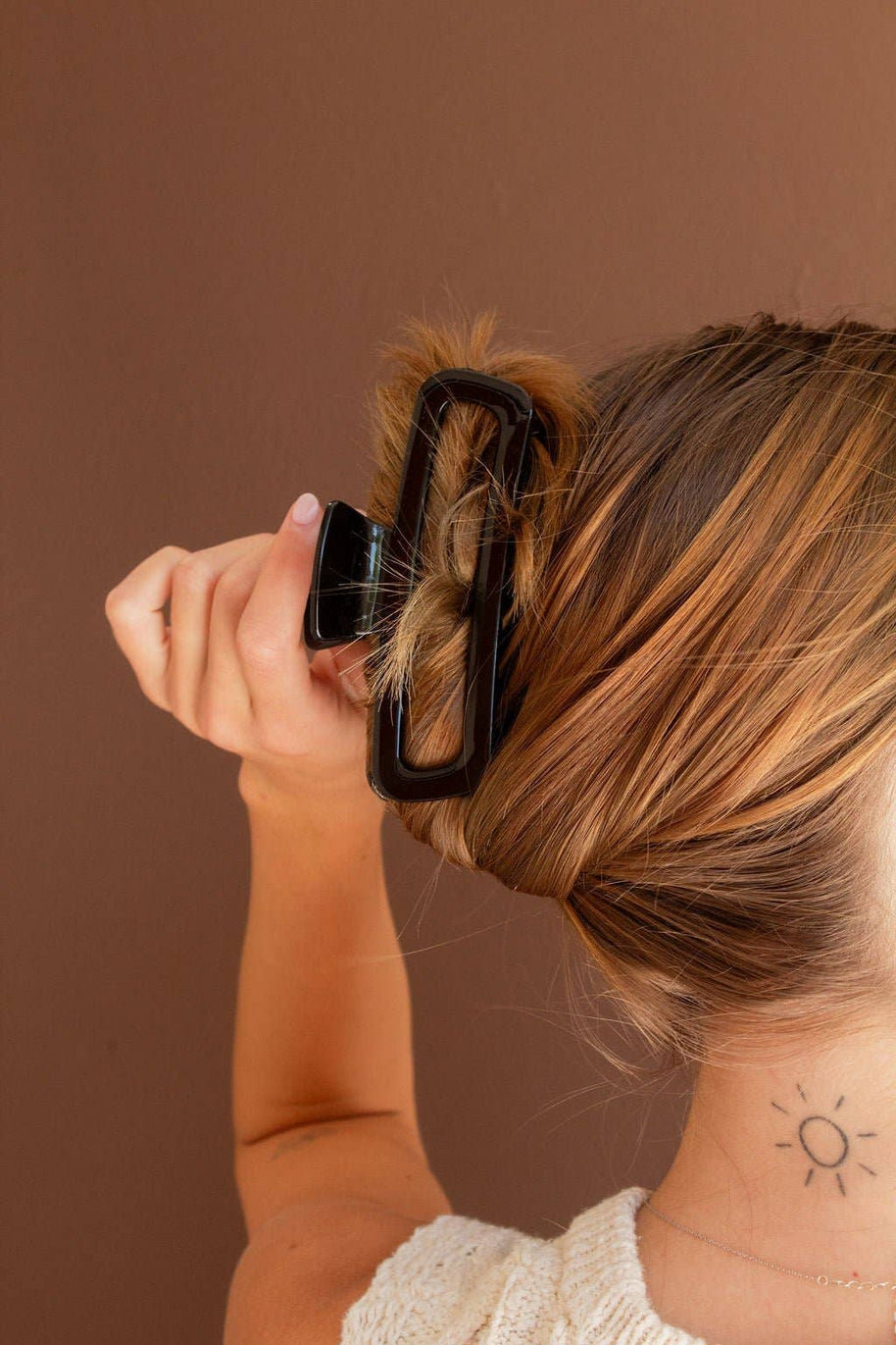 Shiny Black XL Claw Clip