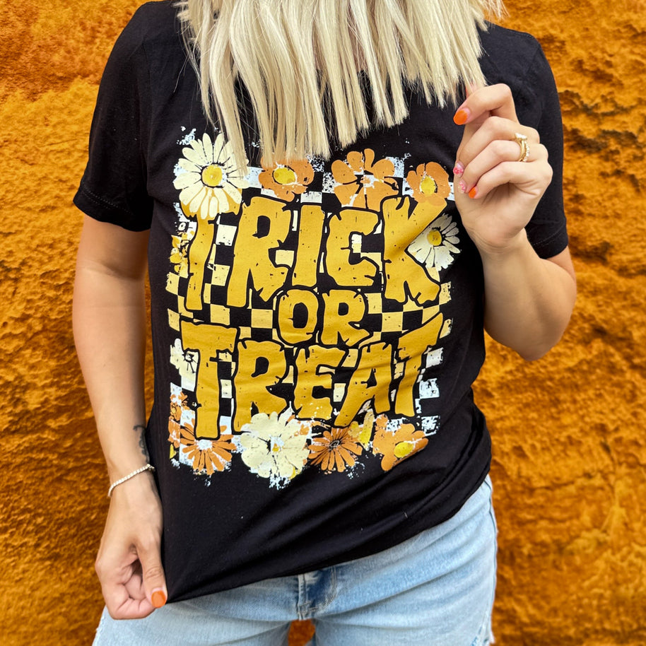 Trick Or Treat Checker Soft Graphic Tee