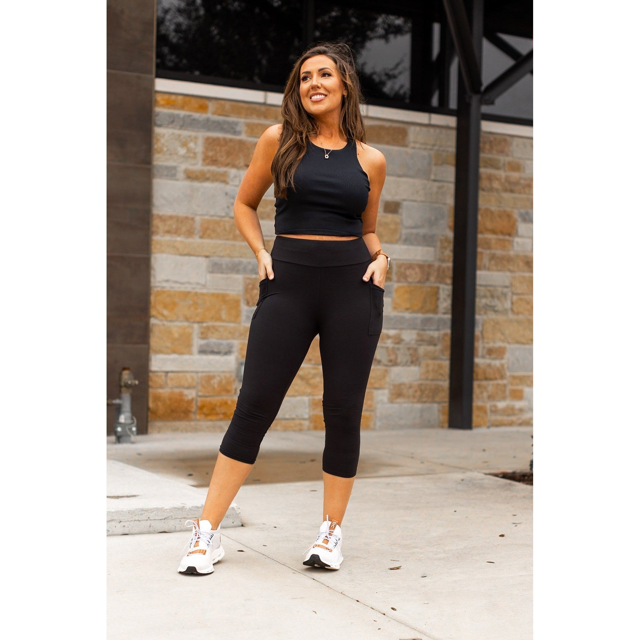 Ready to Ship | The Cassandra - Black CAPRI with POCKETS