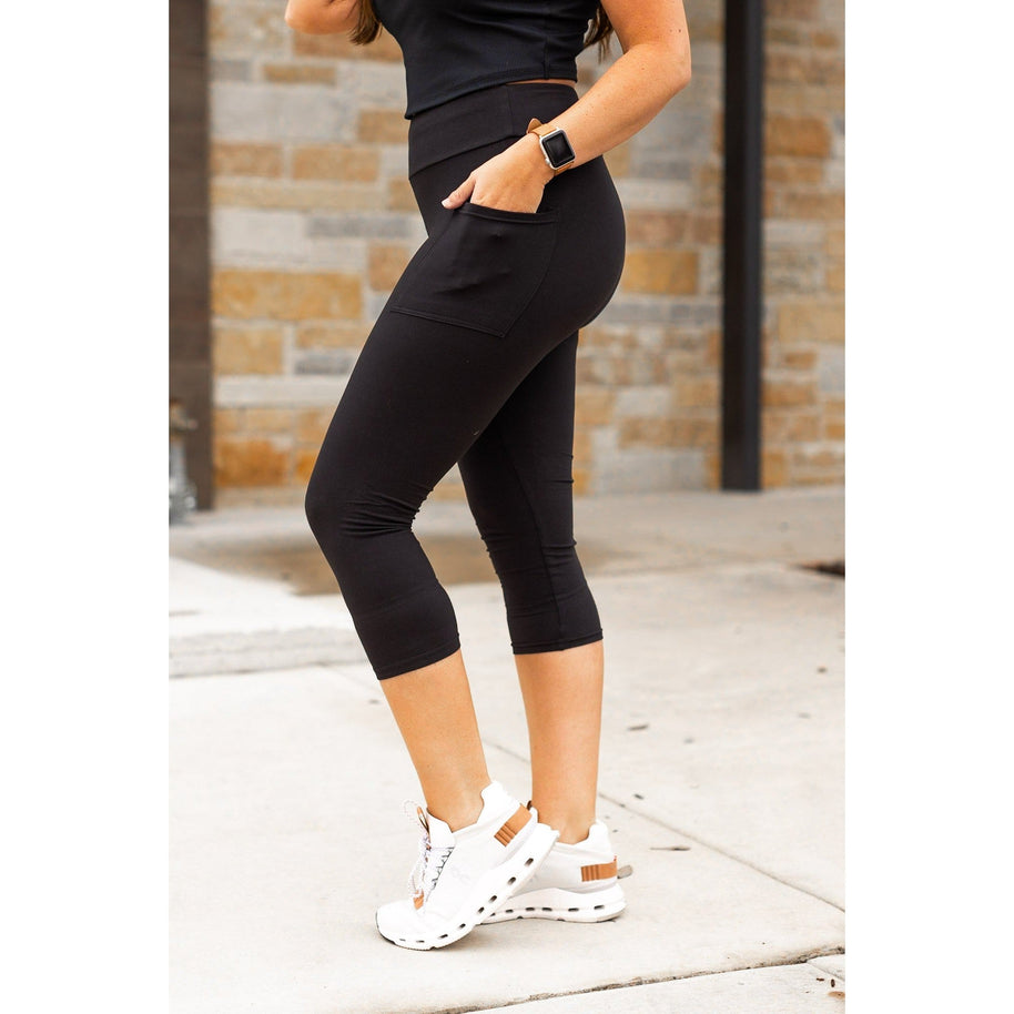 Ready to Ship | The Cassandra - Black CAPRI with POCKETS